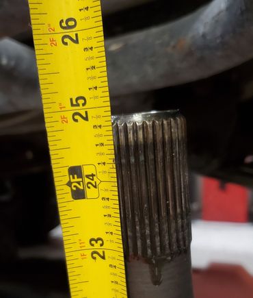 Here's a 2nd gen shaft which measures 24 7/8"...