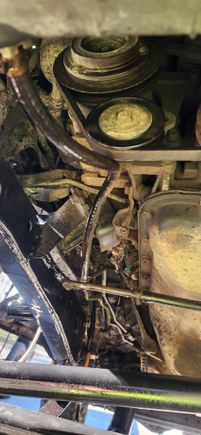 This is how the hose was when they "found the leak" For whatever reason someone moved the hose and set under and against the idler pulley bracket and then ate through the hose within secs i would imagine. Its not worth my time or energy to fight with them to explain that one of them had moved this hose and caused the issue.