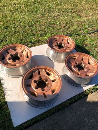 Was going to polish them instead just resprayed them.