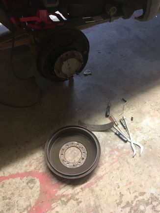 Shoe pad fell off as I pulled drum off. 