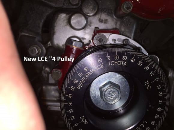 This is the new much lighter and smaller 4" Crankshaft Pulley from LCE.  Hopefully this will not cause issues.