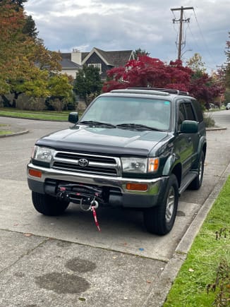 This was a somewhat complicated install made much much simpler by the fact that I used a prefabricated bracket to bolt the winch directly to the frame rails. I'll leave a link to the shop local to the PNW who makes the bracket.