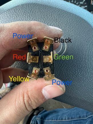 stock Toyota Tacoma switch, needed with DPDT Relay and 5amp fuse (i used 10amp)