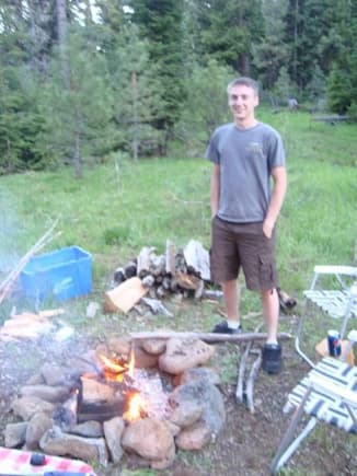 Me by campfire