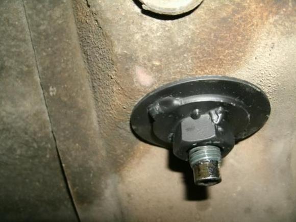 If you can not weld in nuts use a stack of washers to disperse the load