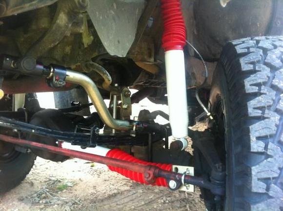After with steering linkage modifications.