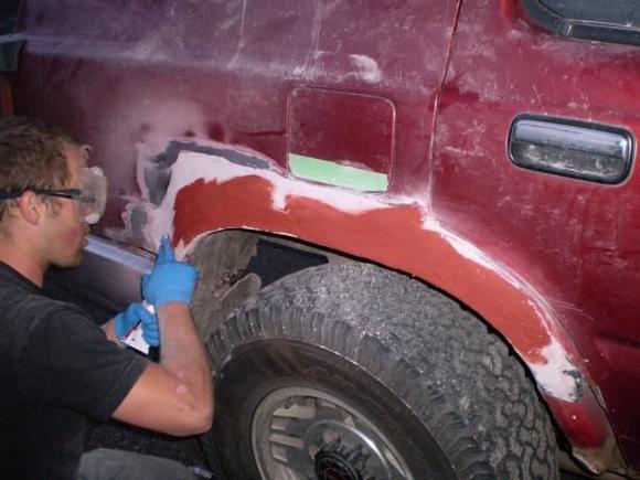 putty over the bondo.