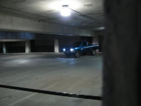 in the parking deck