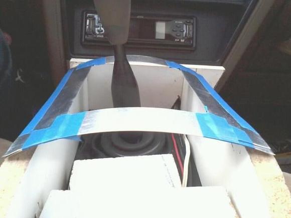 using sheet metal to add some depth around the shifter