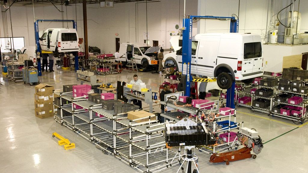 Ford Transit Connect electric van in production