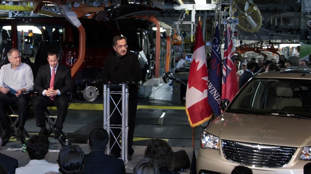 Sergio Marchionne at Chrysler’s Windsor Assembly Plant