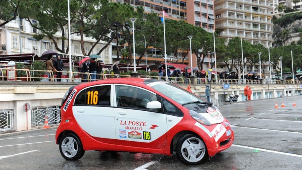 Mitsubishi i-MiEV on the ZENN rally (Image: Automobile Club de Monaco)