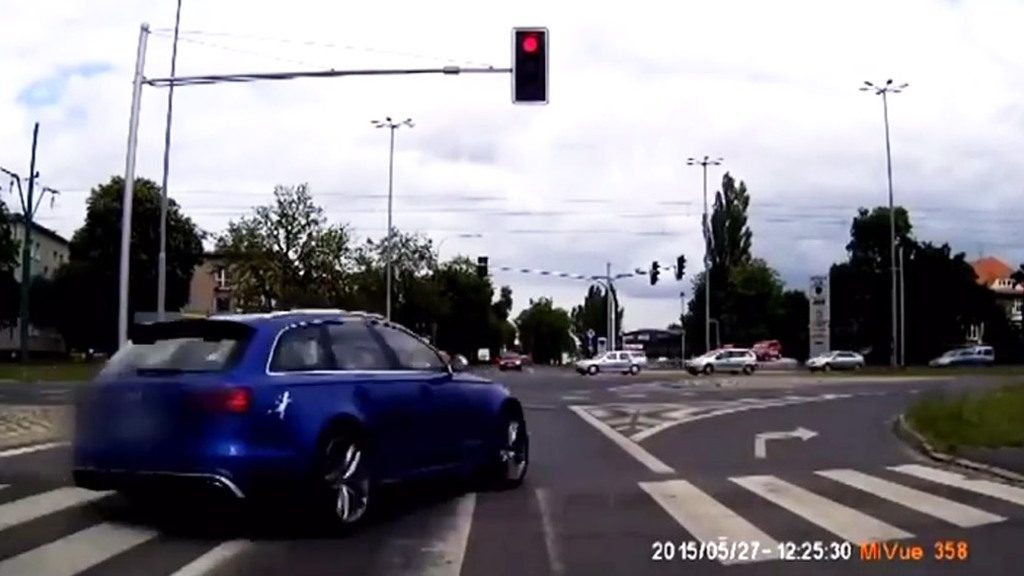 Audi RS 6 crash in Poznan, Poland