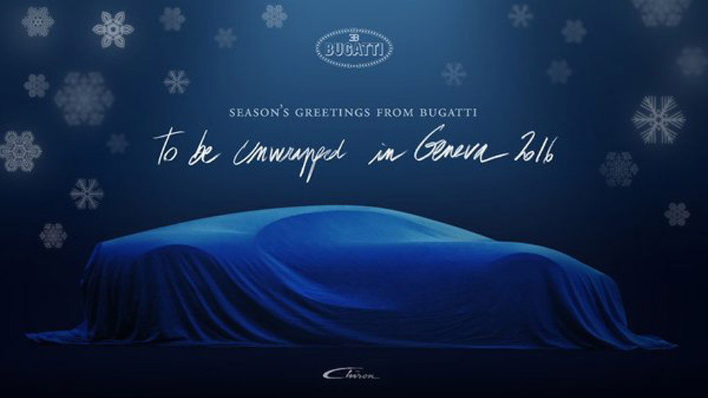 Teaser for Bugatti Chiron debuting at 2016 Geneva Motor Show
