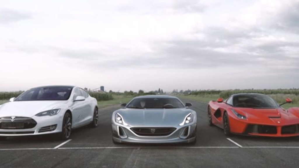 Rimac Conceptone Destroys Ferrari Laferrari Tesla Model S