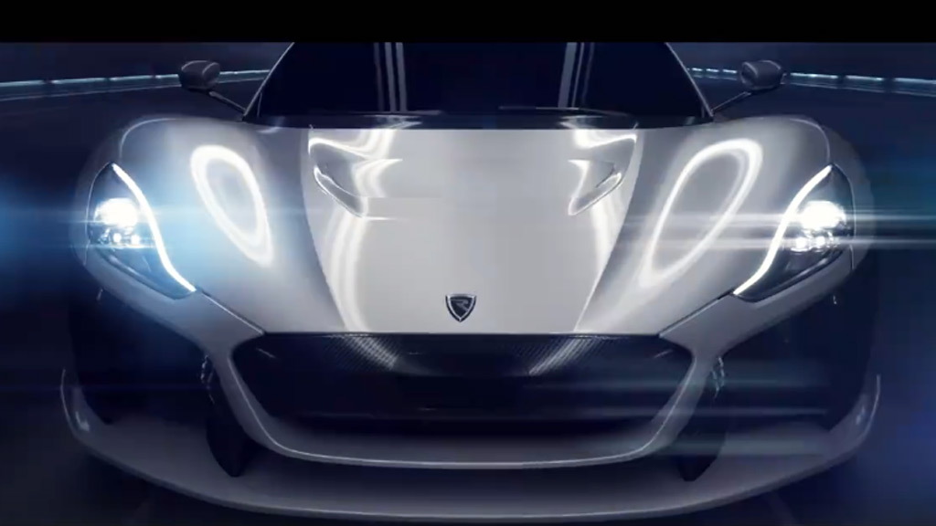 Teaser for Rimac electric supercar debuting at 2018 Geneva auto show