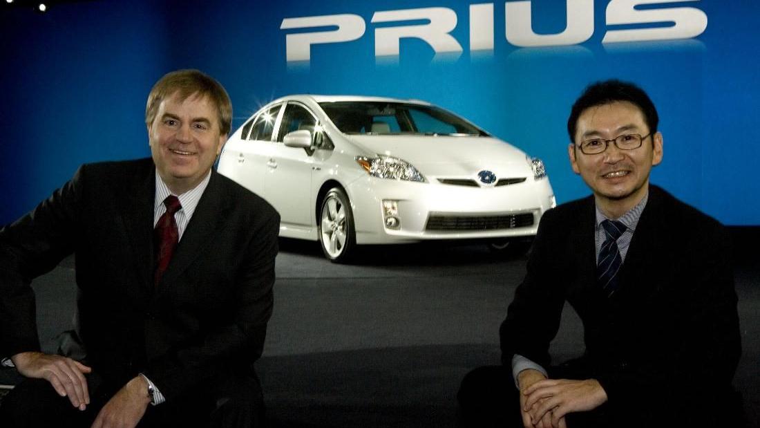 2010 Toyota Prius with chief engineer Akihiko Otsuka, at right