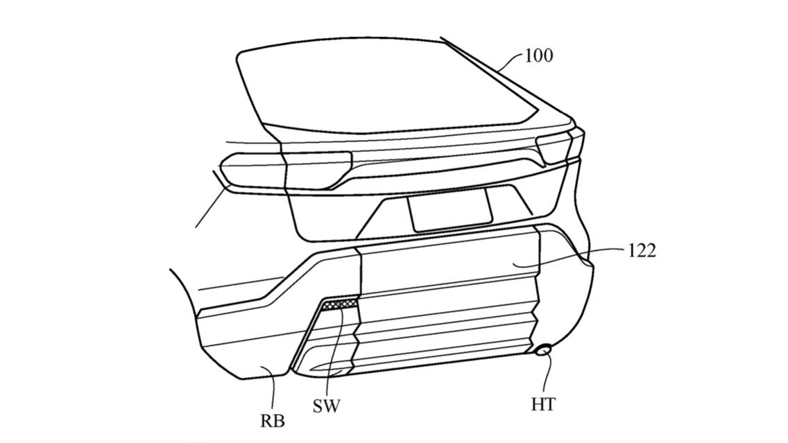 Honda rear bumper storage patent image