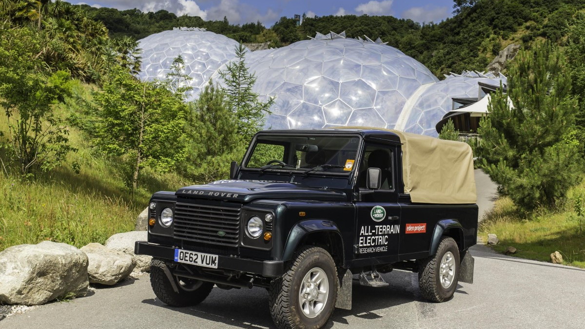 Land Rover Electric Defender at the Eden Project, Cornwall