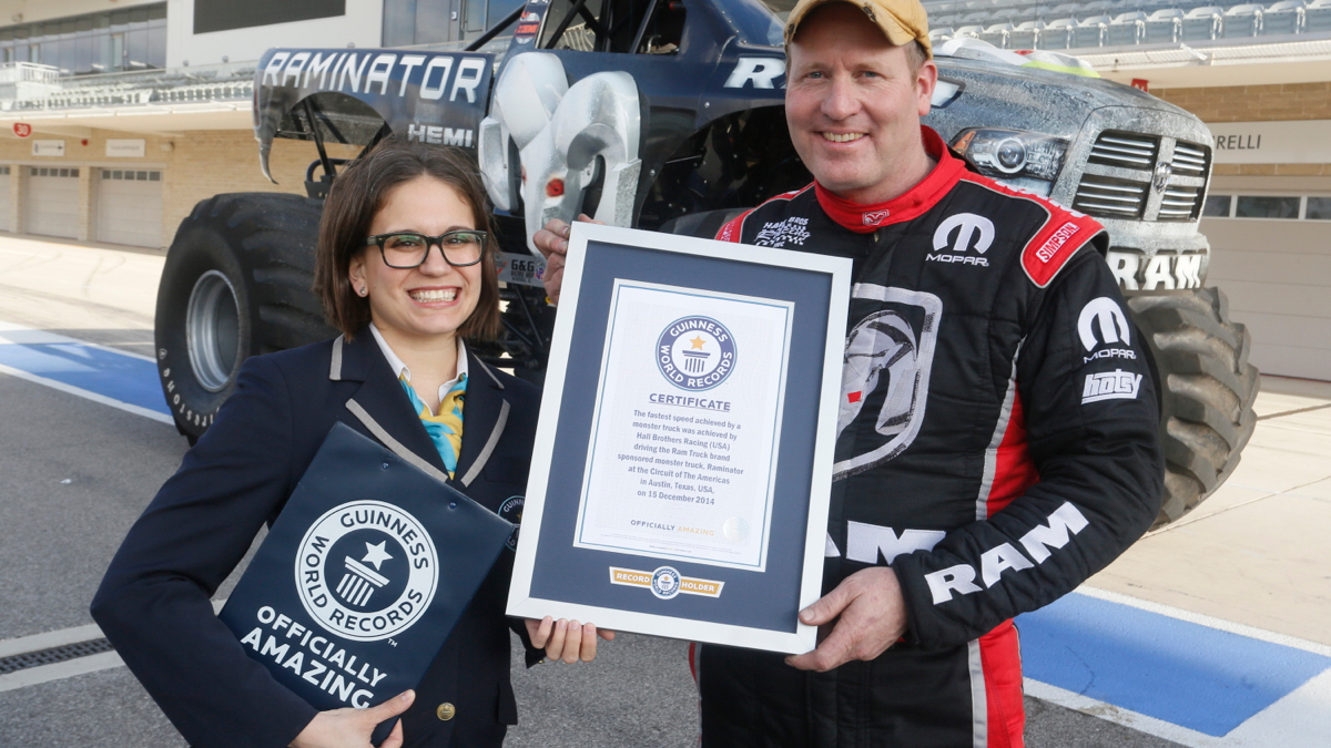 Raminator breaks Guinness World Record for fastest monster truck