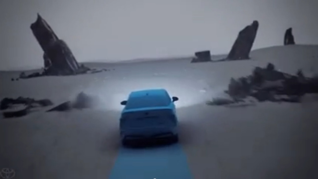 Toyota 'Turning Point' video ad for hydrogen fuel-cell vehicles, frame grab, Sep 2014
