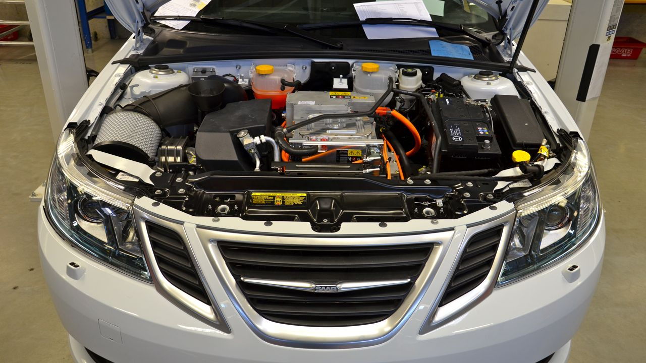 Saab 9-3 EV electric prototype shown by NEVS, 2014