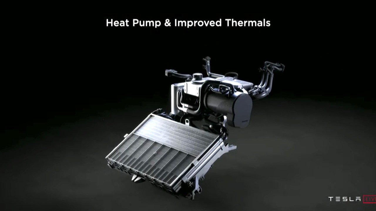 Tesla Model S Plaid thermal and heat pump