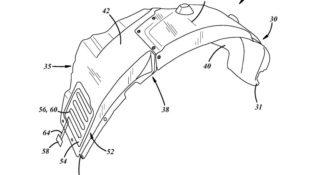 Stellantis heated wheel well patent image