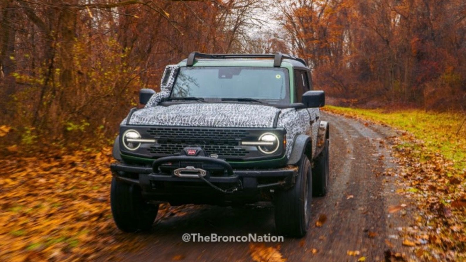 2022 Ford Bronco Everglades teaser (via The Bronco Nation)