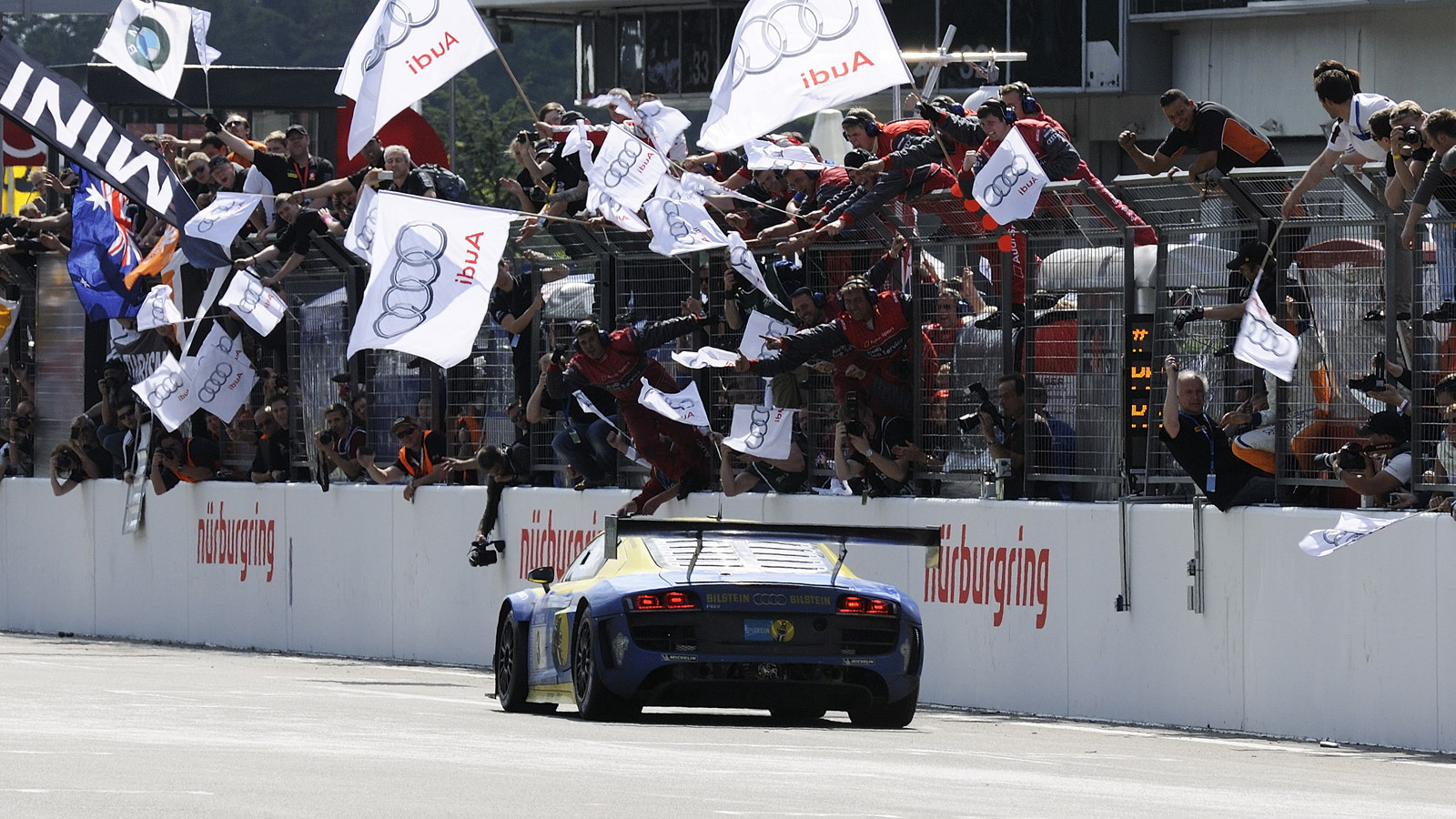 Audi Sport Team Phoenix and its winning R8 LMS ultra at the 2012 Nürburgring 24 Hours 