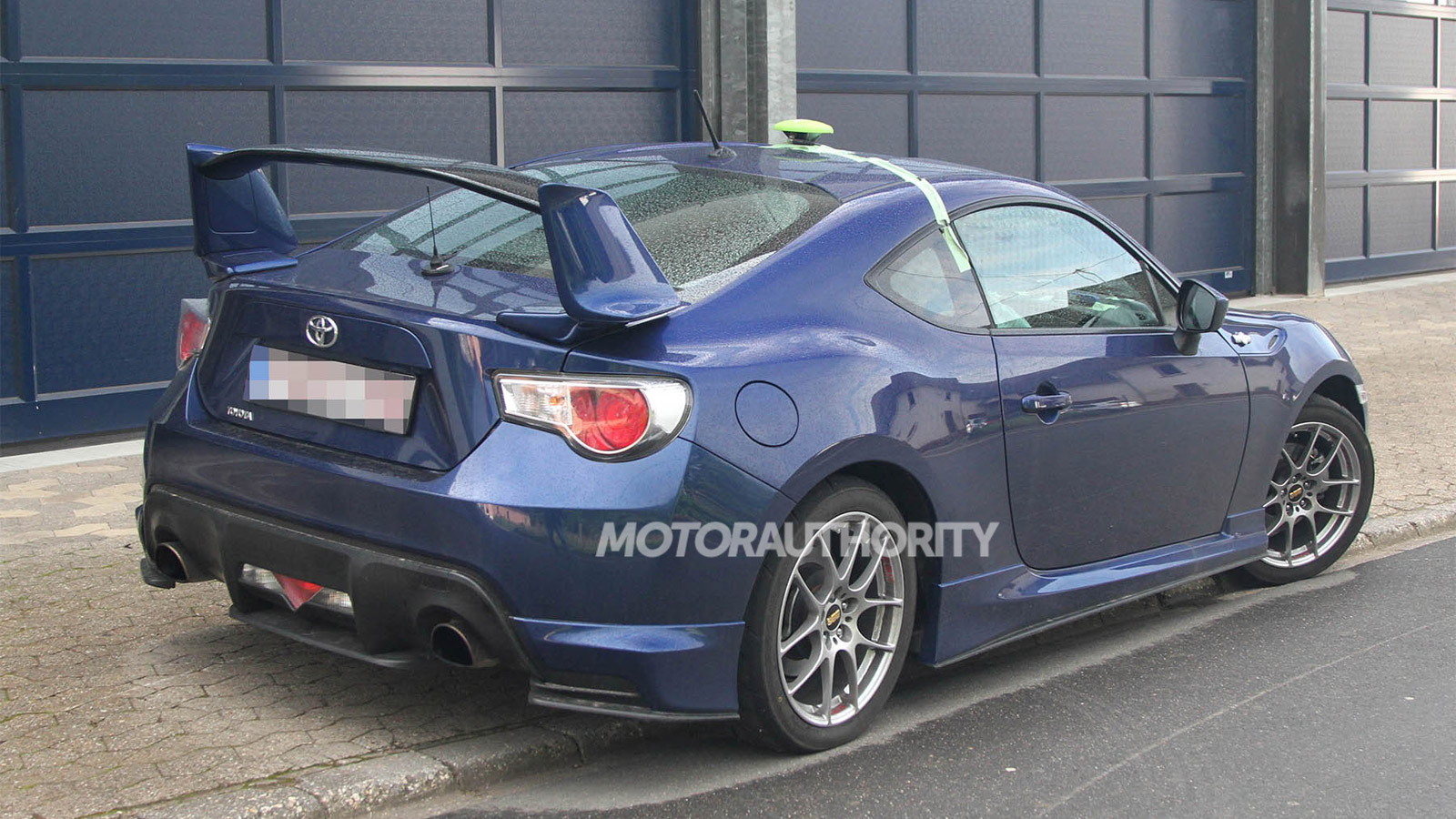 Toyota GT 86 with factory aero kit testing in Europe