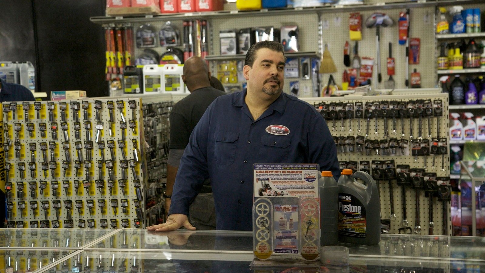 Joe Ferrer, owner of BS&F Auto Parts in the Bronx, New York