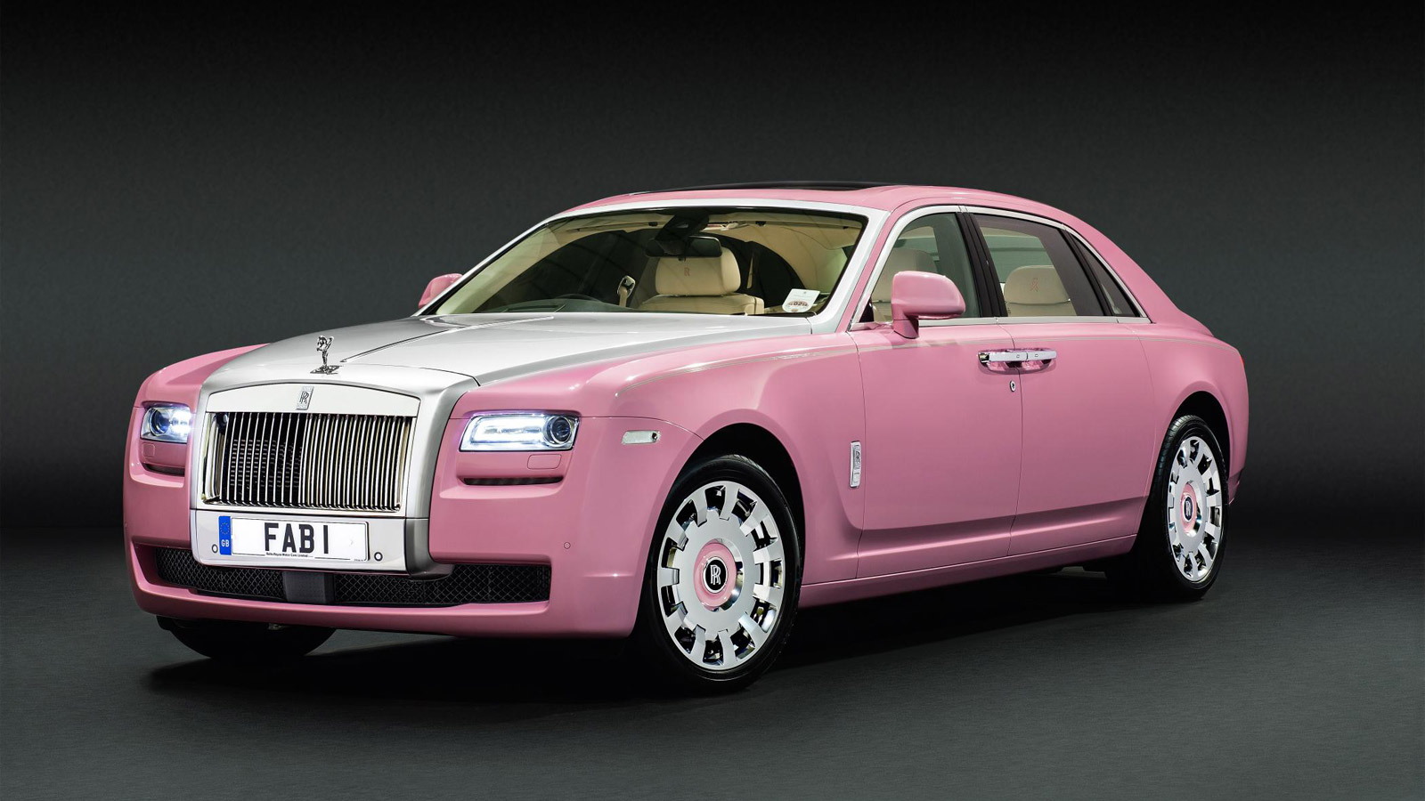 FAB1 pink Rolls-Royce Ghost Extended Wheelbase