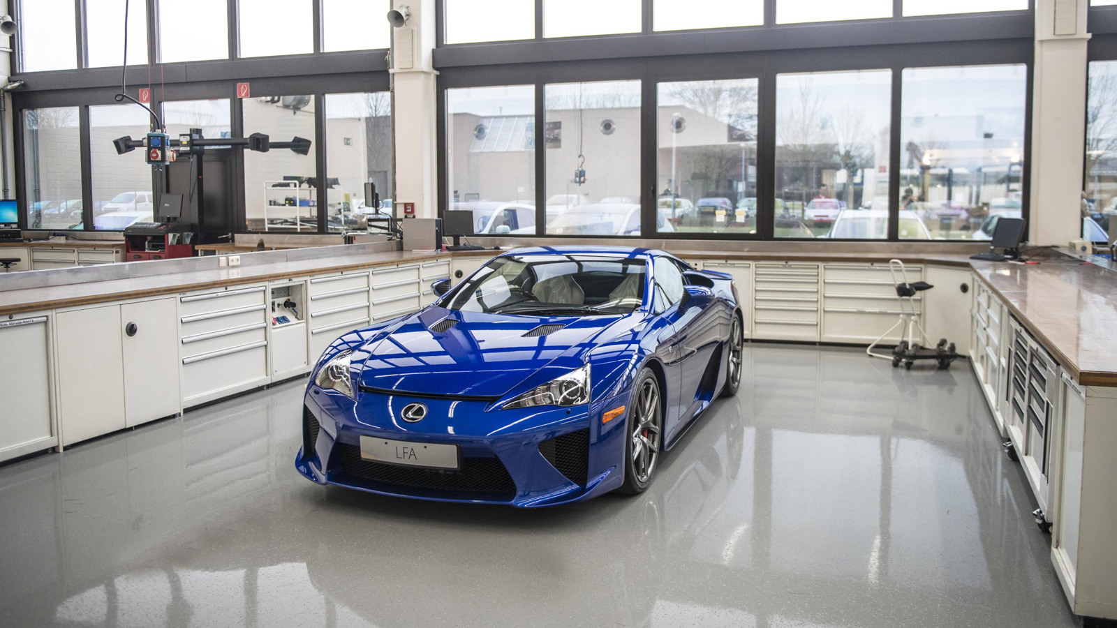Lexus LFA service being done at TMG in Cologne, Germany