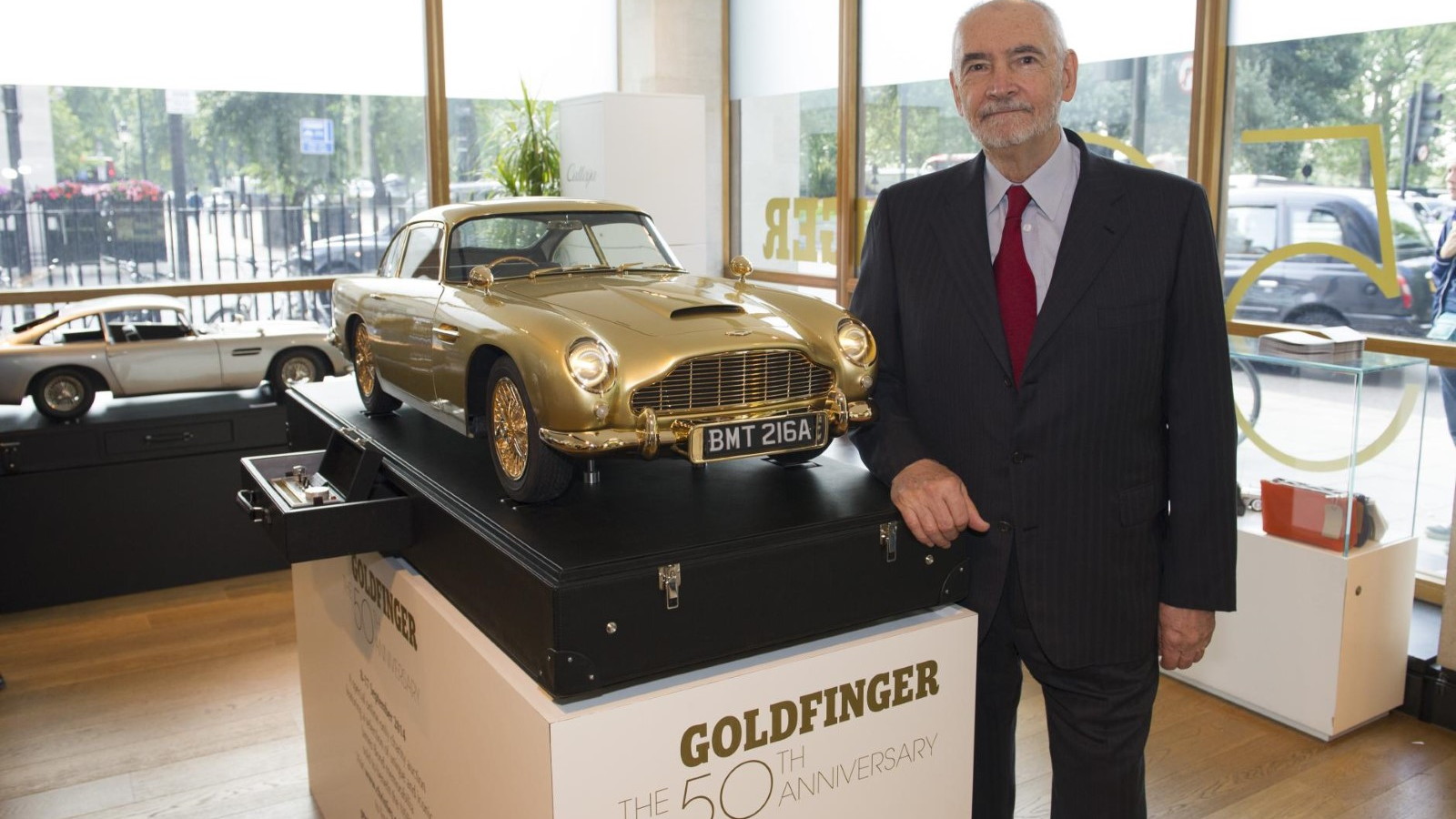 Gold-plated Aston Martin DB5 model, auctioned by Christie's