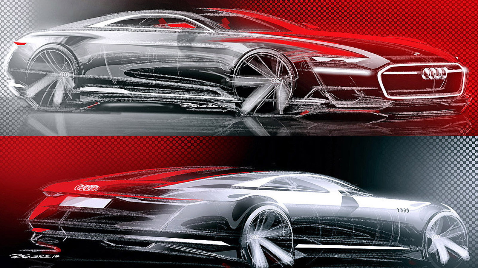Teaser sketch for Audi Prologue concept (Image via Auto Bild)
