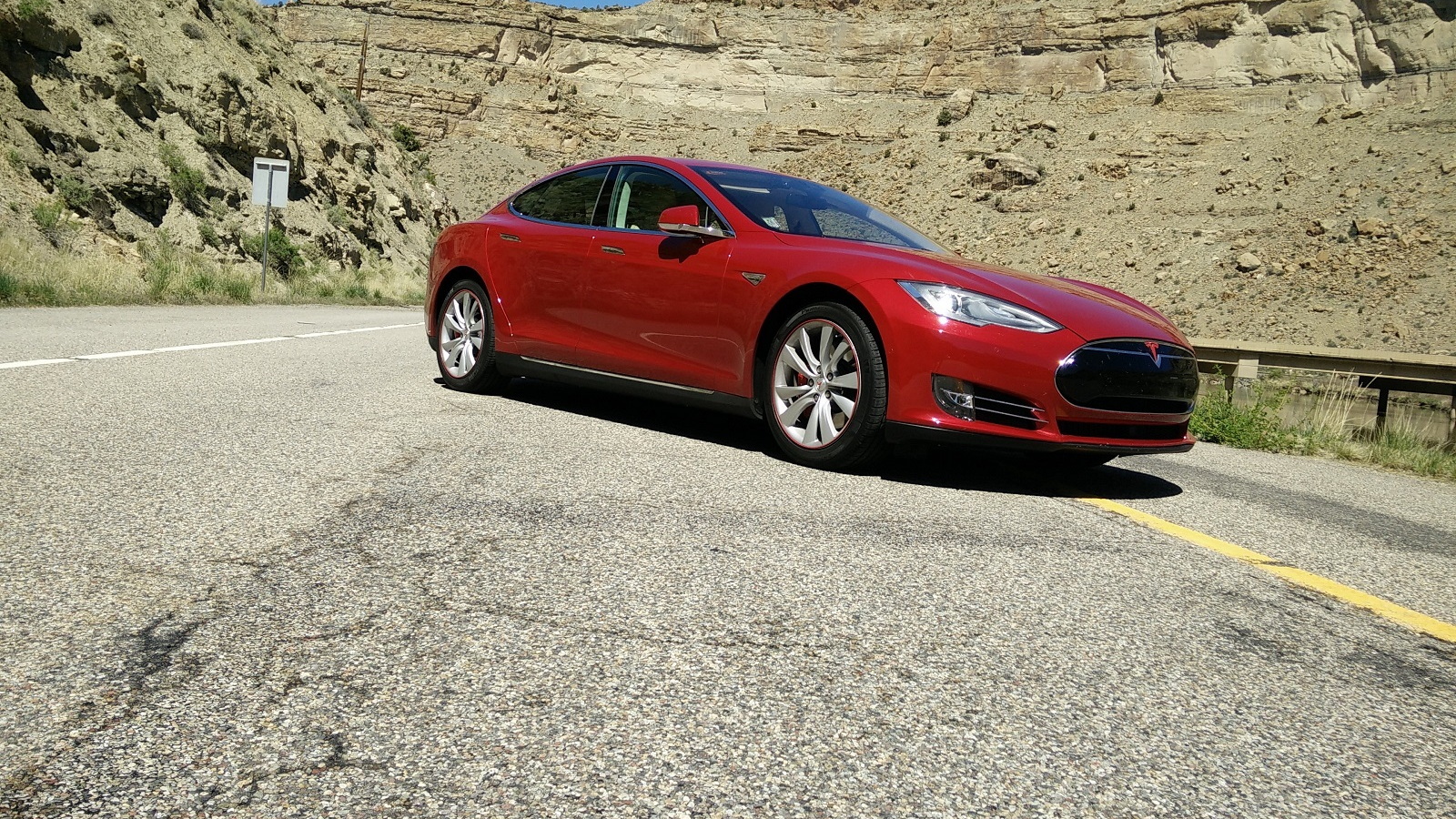 2015 Tesla Model S P85D - 'Chiseled by man and nature'  [photo: George Parrott]