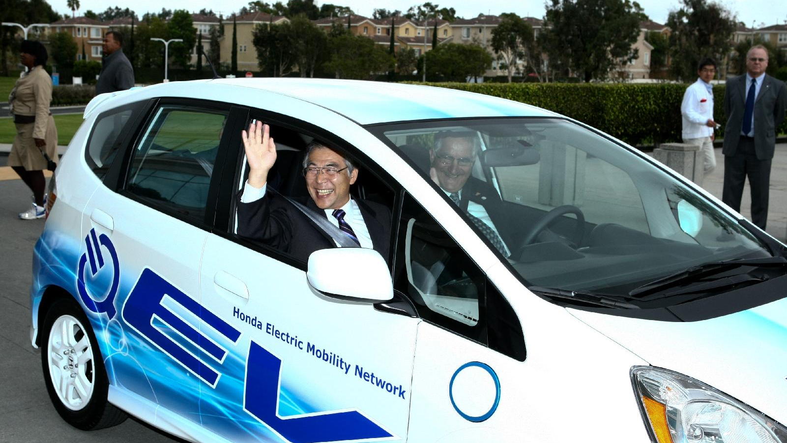 Honda launches Fit EV electric car and Accord plug-in hybrid test program in Torrance, CA, Dec 2010