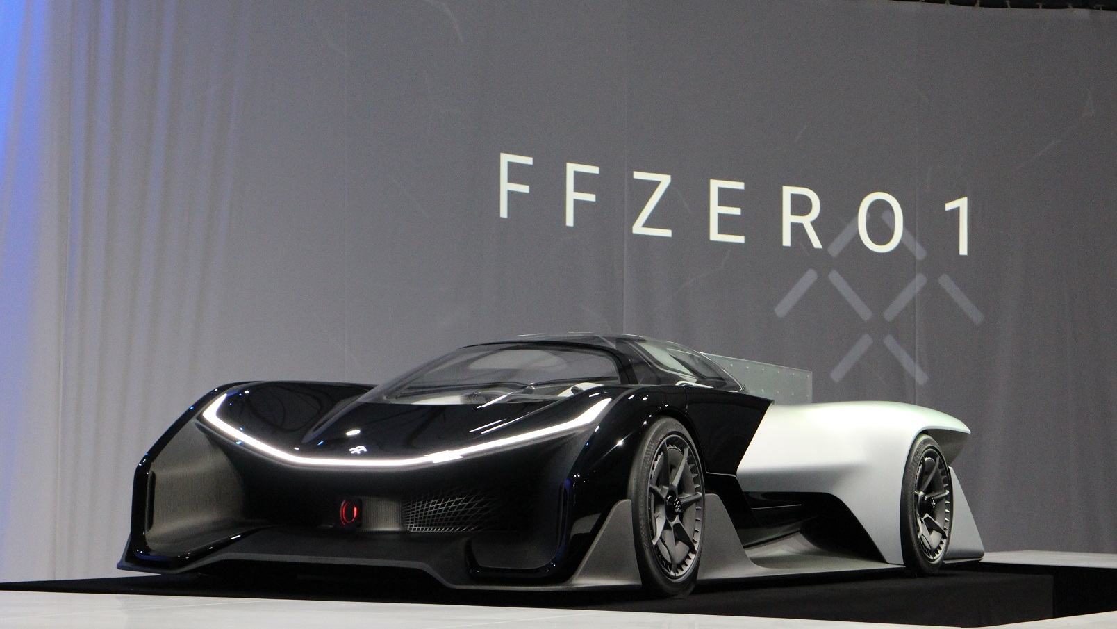 Faraday Future FFZERO1 Concept, unveiled at 2016 Consumer Electronics Show, Las Vegas