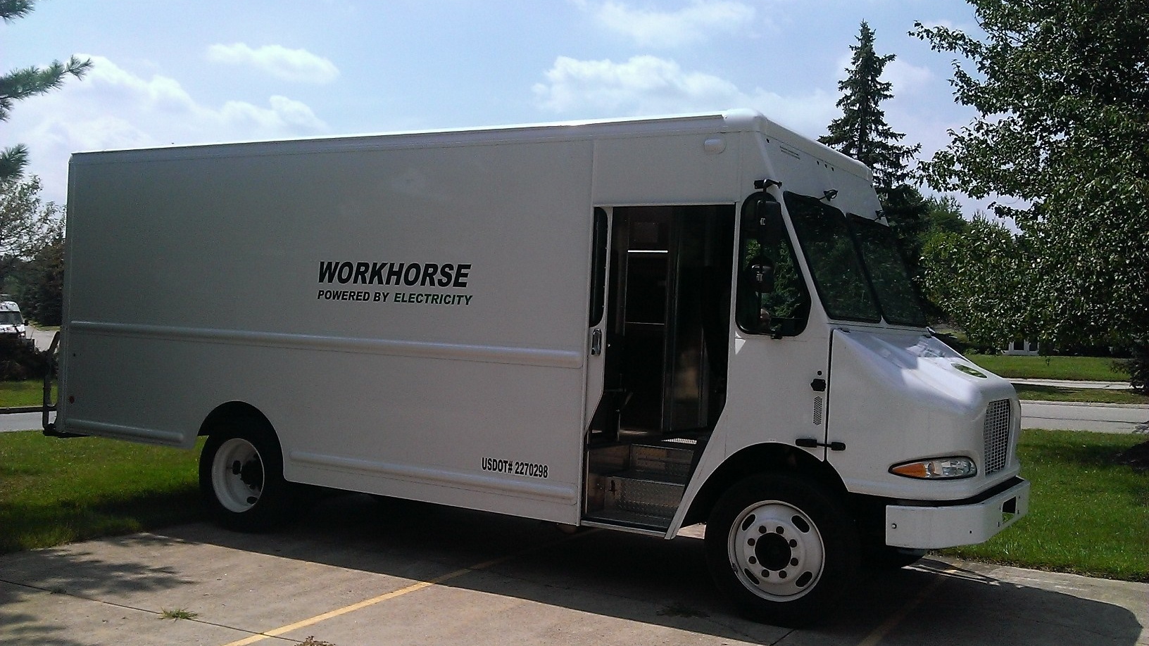 Workhorse Walk-In van, now produced by Amp Holdings and electrically powered