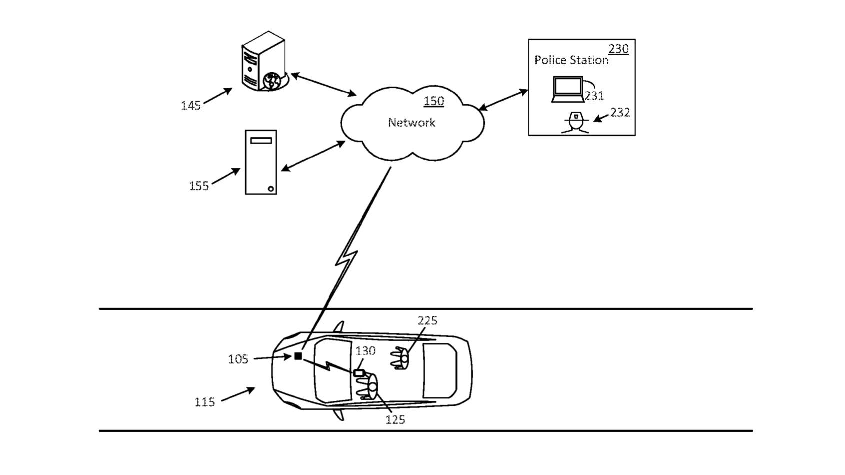 Ford stalking detection system patent image