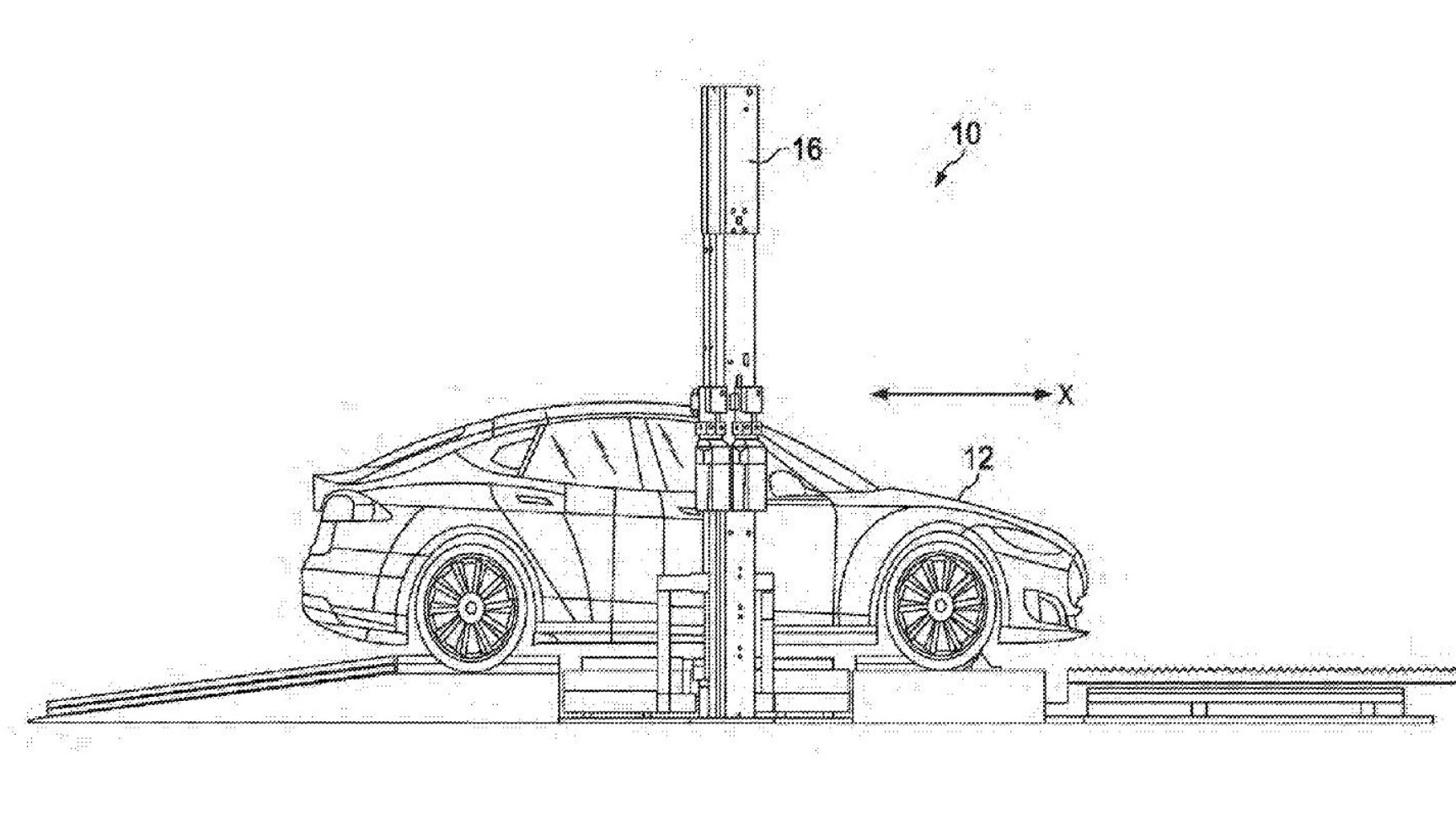 Tesla mobile battery swapping rig patent