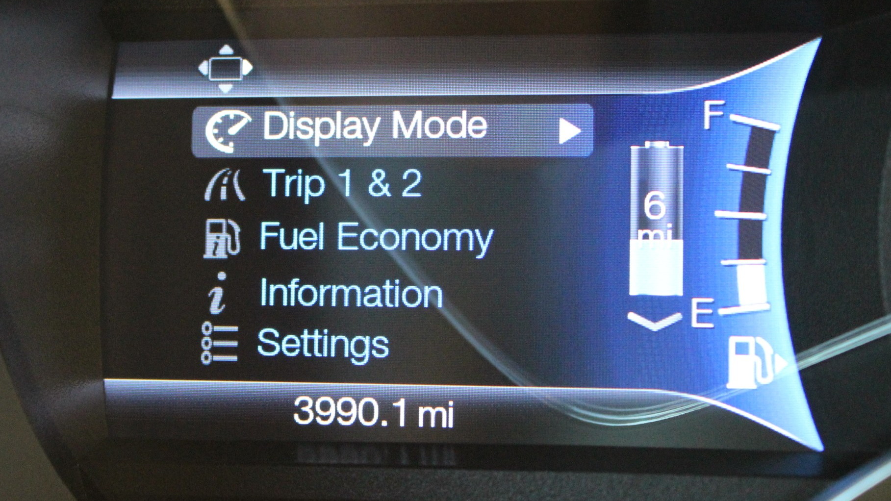 Energy use display menus  -  Ford EcoGuide gauge cluster  -  2013 Ford C-Max Energi