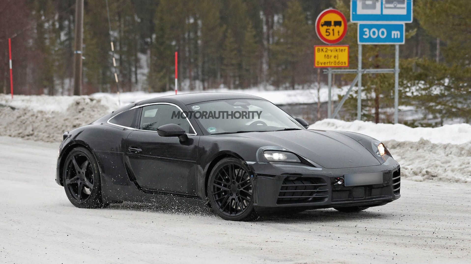 2027 Porsche 718 Cayman EV spy shots - Photo via Baldau