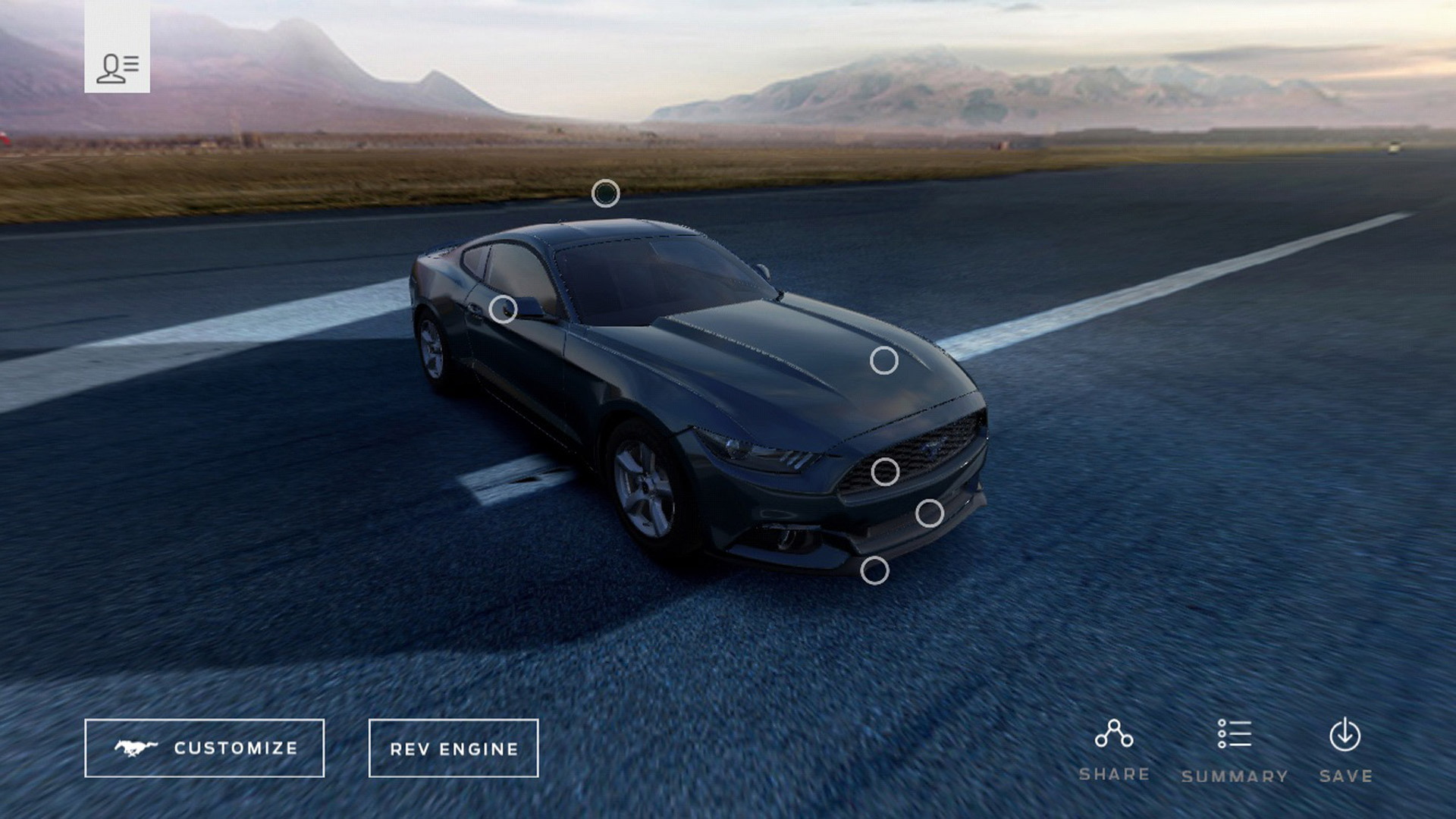 Ford Mustang Customizer app