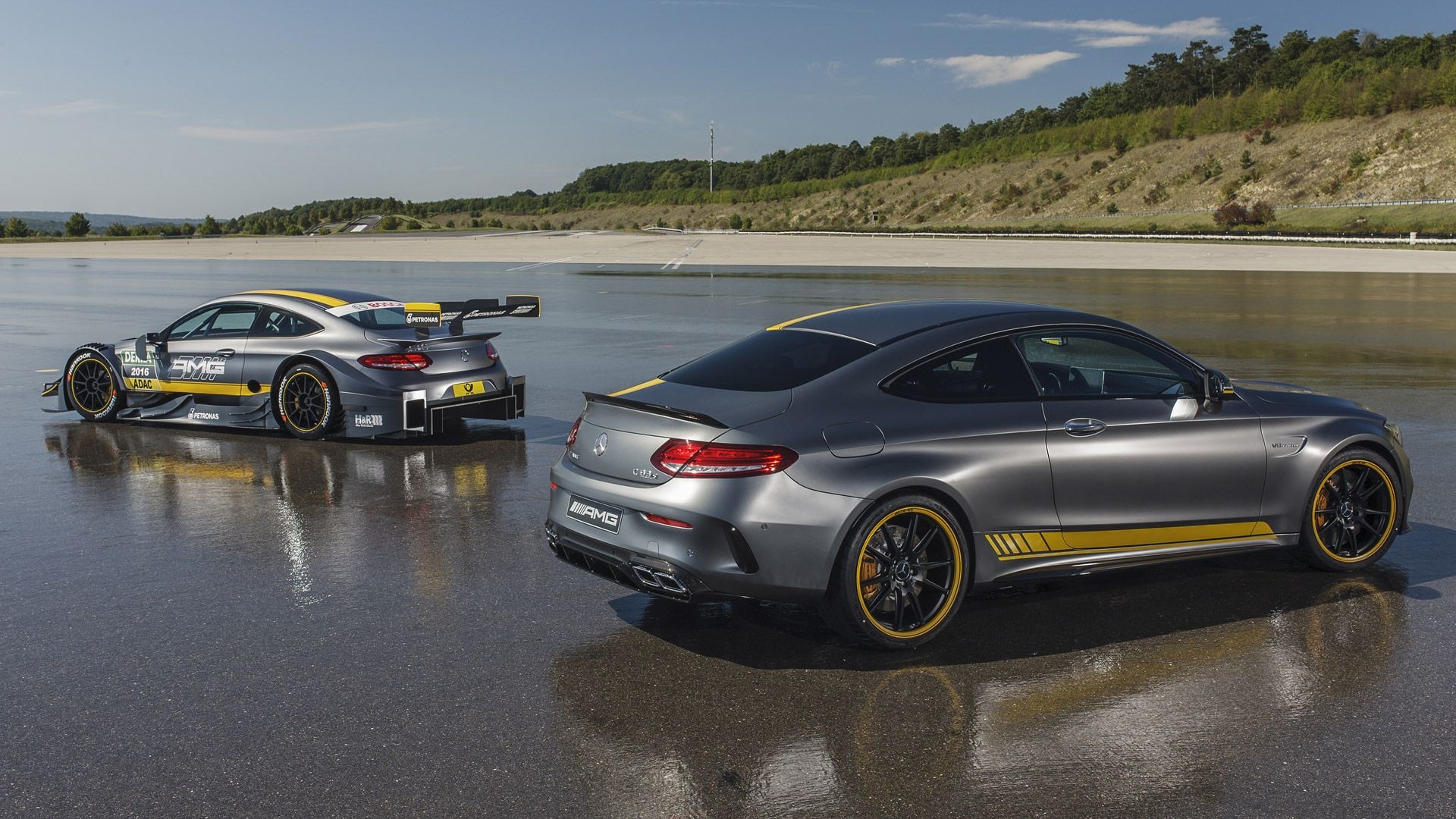 2017 Mercedes-AMG C63 Coupe Edition 1 and 2016 C63 DTM race car
