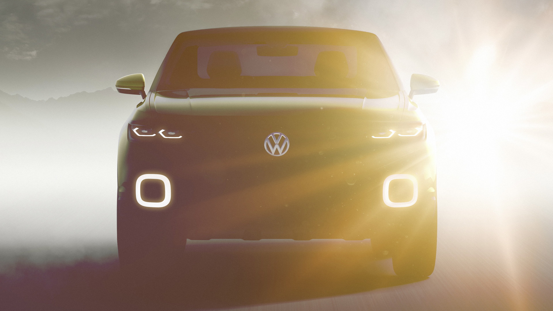 Teaser for Volkswagen crossover concept debuting at 2016 Geneva Motor Show