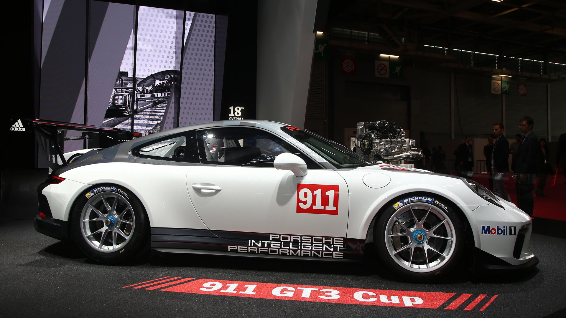 2017 Porsche 911 GT3 Cup race car, 2016 Paris auto show