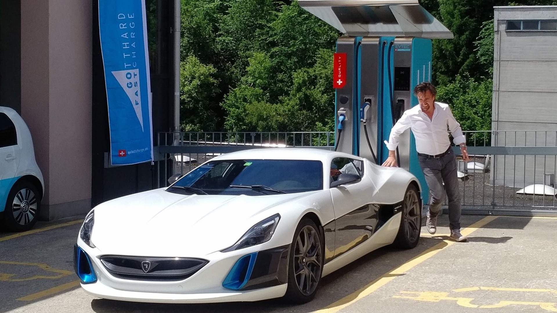 Richard Hammond with the Rimac Concept_One prior to his crash on June 10, 2017