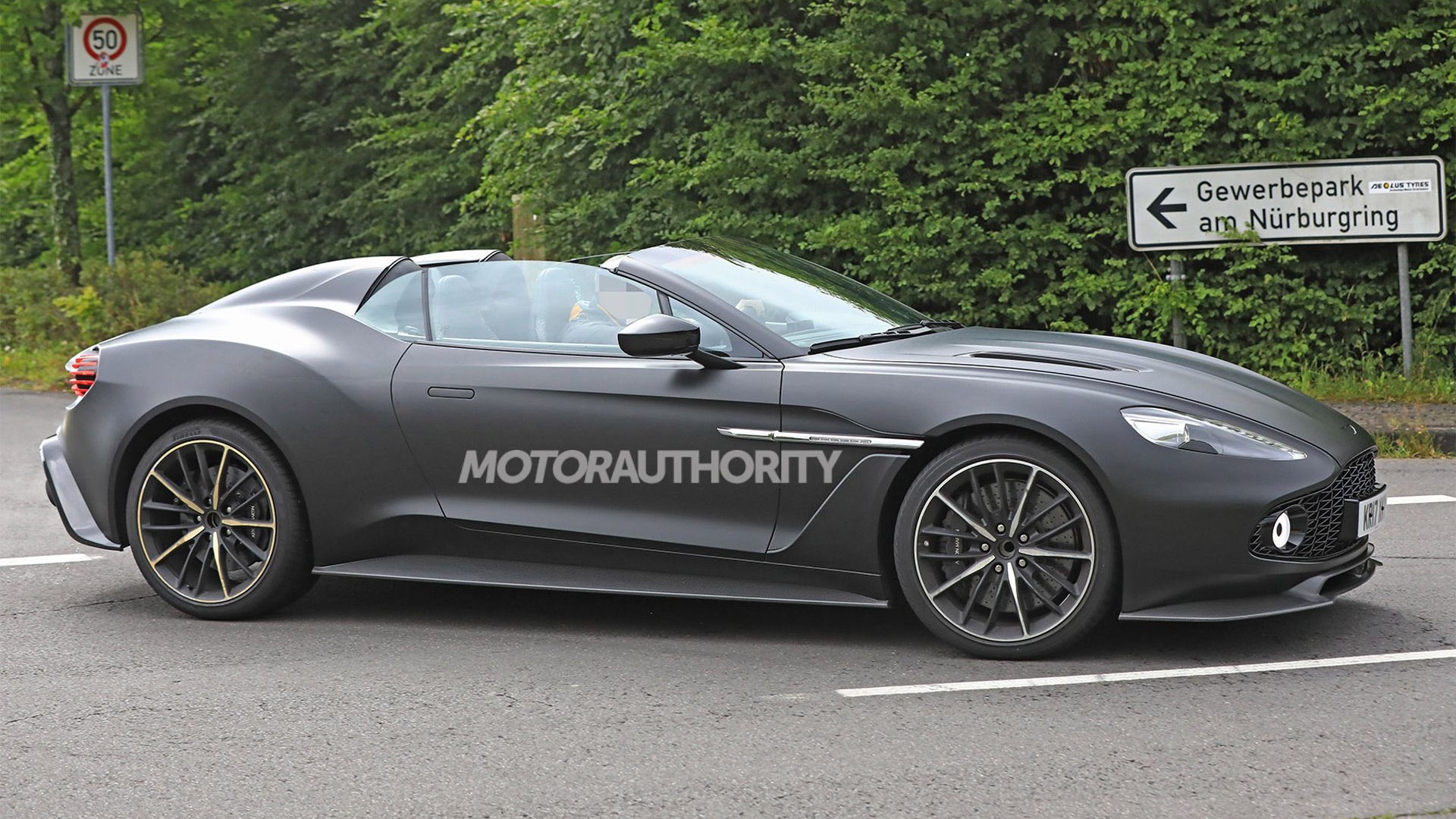 2018 Aston Martin Vanquish Zagato Speedster spy shots - Image via S. Baldauf/SB-Medien